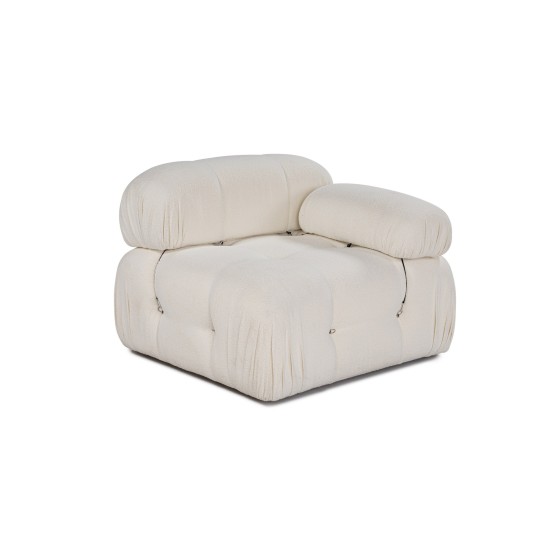 1-Seat Sofa Bubble 1R - Beige White 1-Seat Sofa Bubble 1R - Beige White
