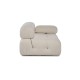 1-Seat Sofa Bubble 1R - Beige White 1-Seat Sofa Bubble 1R - Beige White