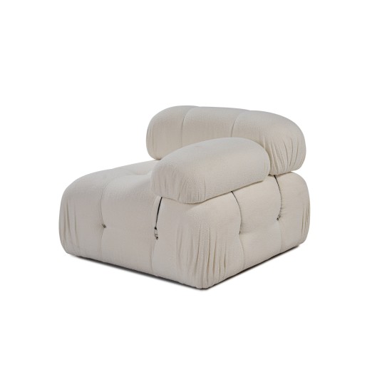 1-Seat Sofa Bubble 1R - Beige White 1-Seat Sofa Bubble 1R - Beige White