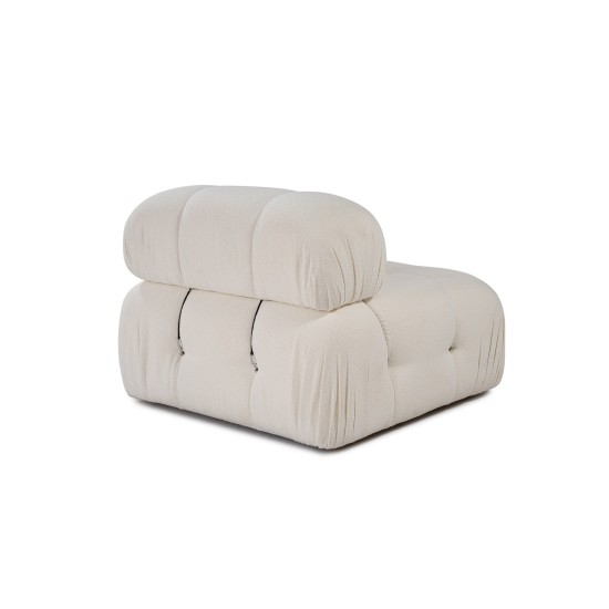 1-Seat Sofa Bubble 1R - Beige White 1-Seat Sofa Bubble 1R - Beige White
