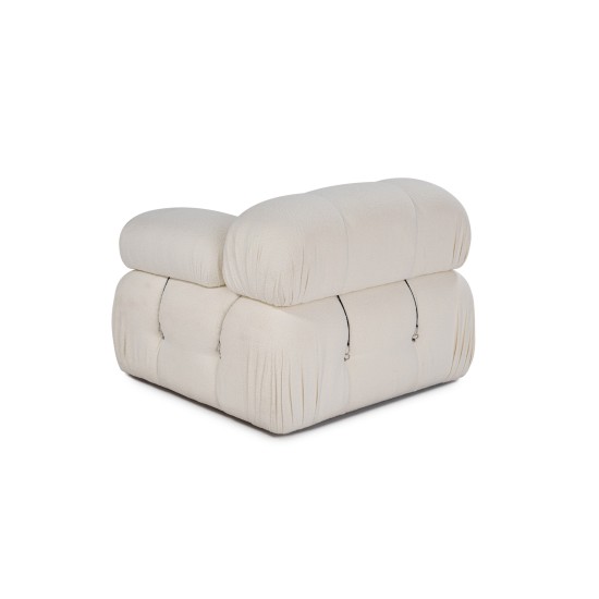 1-Seat Sofa Bubble 1R - Beige White 1-Seat Sofa Bubble 1R - Beige White