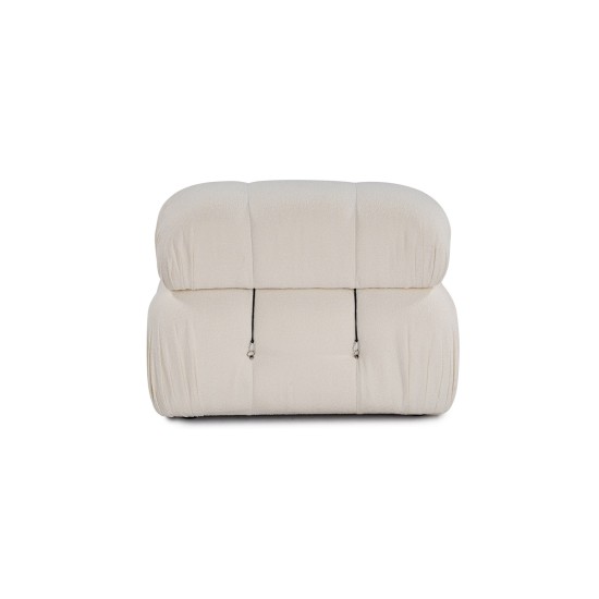 1-Seat Sofa Bubble 1R - Beige White 1-Seat Sofa Bubble 1R - Beige White