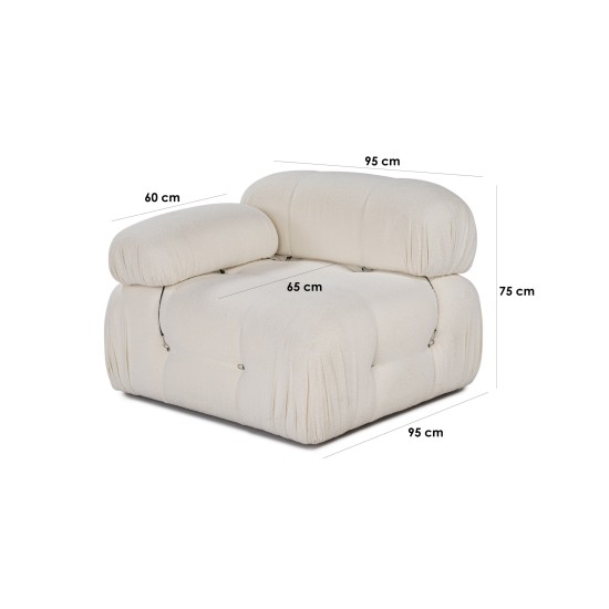 1-Seat Sofa Bubble L1 - Beige White 1-Seat Sofa Bubble L1 - Beige White