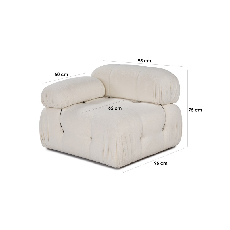 1-Seat Sofa Bubble L1 - Beige White