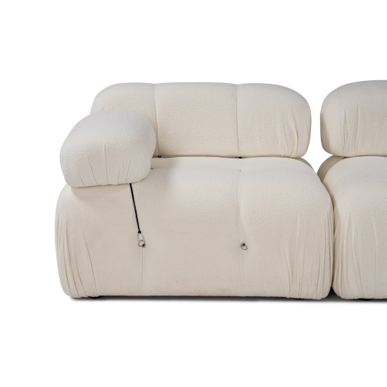 3-Seat Sofa Bubble 3 Seater ( L1-O1-1R) V2 - Bouclette White