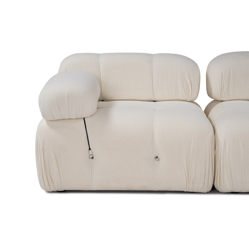 3-Seat Sofa Bubble 3 Seater ( L1-O1-1R) V2 - Bouclette White