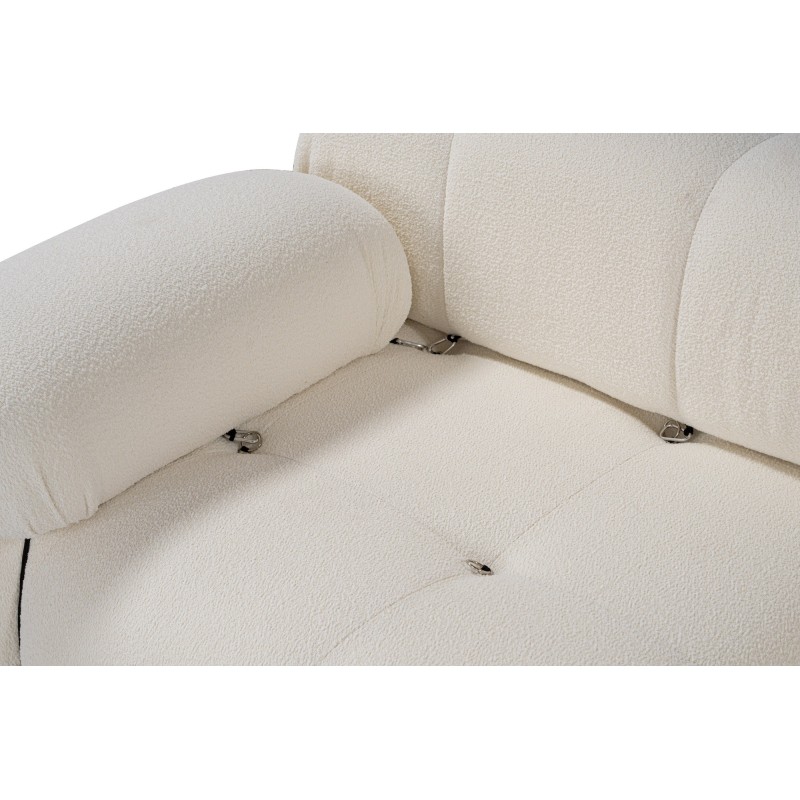 3-Seat Sofa Bubble 3 Seater ( L1-O1-1R) V2 - Bouclette White