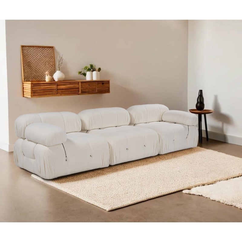 3-Seat Sofa Bubble 3 Seater ( L1-O1-1R) V2 - Bouclette White