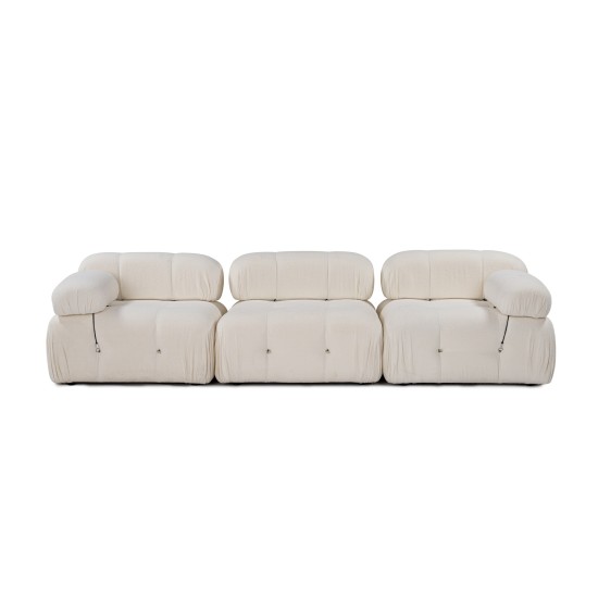 3-Seat Sofa Bubble 3 Seater ( L1-O1-1R) V2 - Bouclette White