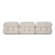 3-Seat Sofa Bubble 3 Seater ( L1-O1-1R) V2 - Bouclette White