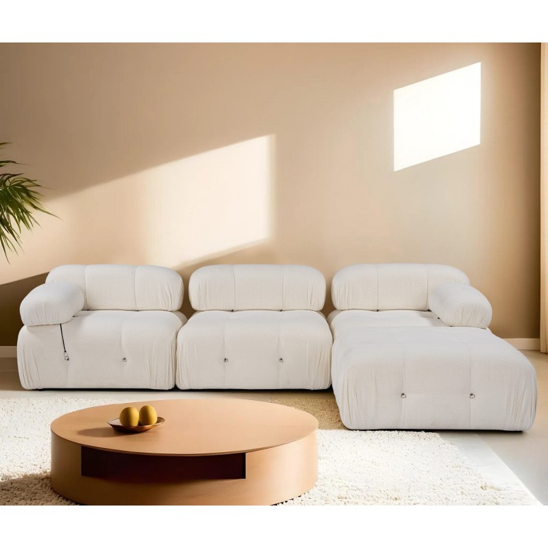 Corner Sofa Bubble Beige L1-O1-1R-PUF White