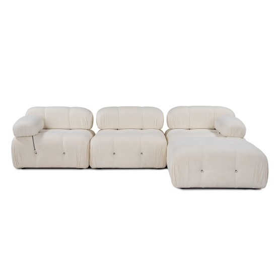 Corner Sofa Bubble Beige L1-O1-1R-PUF White