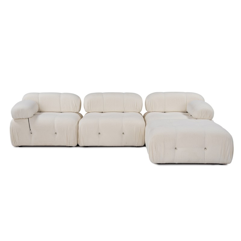 Corner Sofa Bubble Beige L1-O1-1R-PUF White