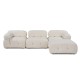 Corner Sofa Bubble Beige L1-O1-1R-PUF White