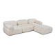 Corner Sofa Bubble Beige L1-O1-1R-PUF White
