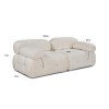 2-Seat Sofa Bubble 2 Seater (L1-1R) - Cream Cream