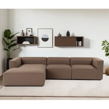 Corner Sofa Mora XL (ChlLeft-O1-1R) - Brown Brown