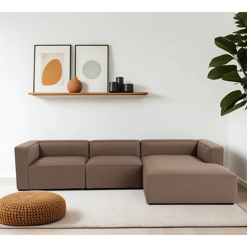 Corner Sofa Mora XL (L1-O1-ChlRight) - Brown Brown