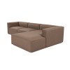 Corner Sofa Mora XL (L1-O1-ChlRight) - Brown Brown