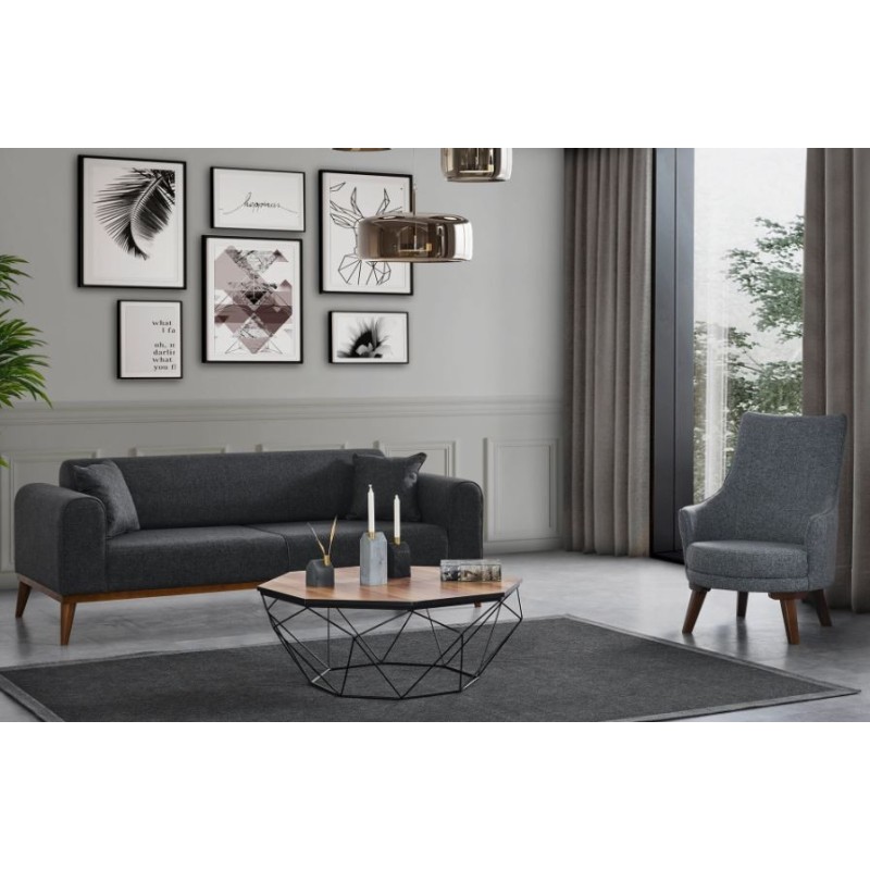 3-Seat Sofa-Bed Cofi 3 Seater - Anthracite Anthracite