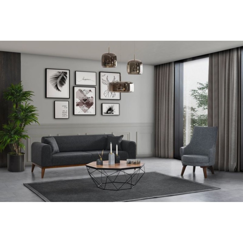 3-Seat Sofa-Bed Cofi 3 Seater - Anthracite Anthracite