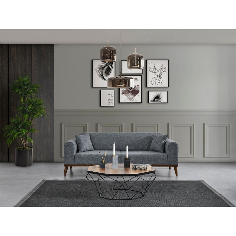 3-Seat Sofa-Bed Cofi 3 Seater - Light Grey Light Grey