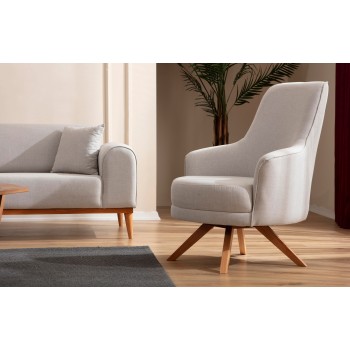 Wing Chair Kapri - Cream Cream