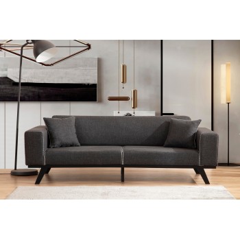 3-Seat Sofa-Bed Leon 3 Seater - Anthracite Anthracite