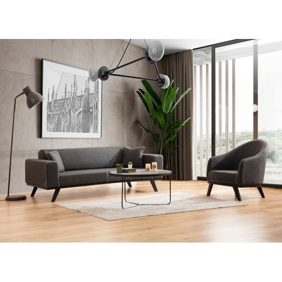 Wing Chair Leon - Anthracite Anthracite Wing Chair Leon - Anthracite Anthracite