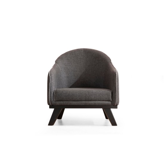 Wing Chair Leon - Anthracite Anthracite Wing Chair Leon - Anthracite Anthracite
