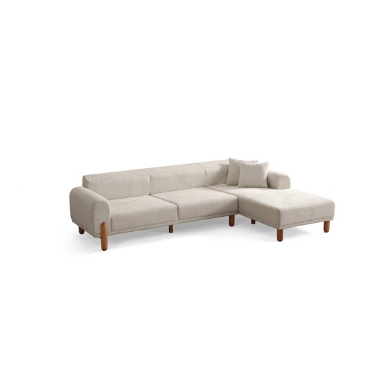 Corner Sofa-Bed Lyke Right - Cream Cream Corner Sofa-Bed Lyke Right - Cream Cream