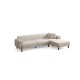 Corner Sofa-Bed Lyke Right - Cream Cream Corner Sofa-Bed Lyke Right - Cream Cream