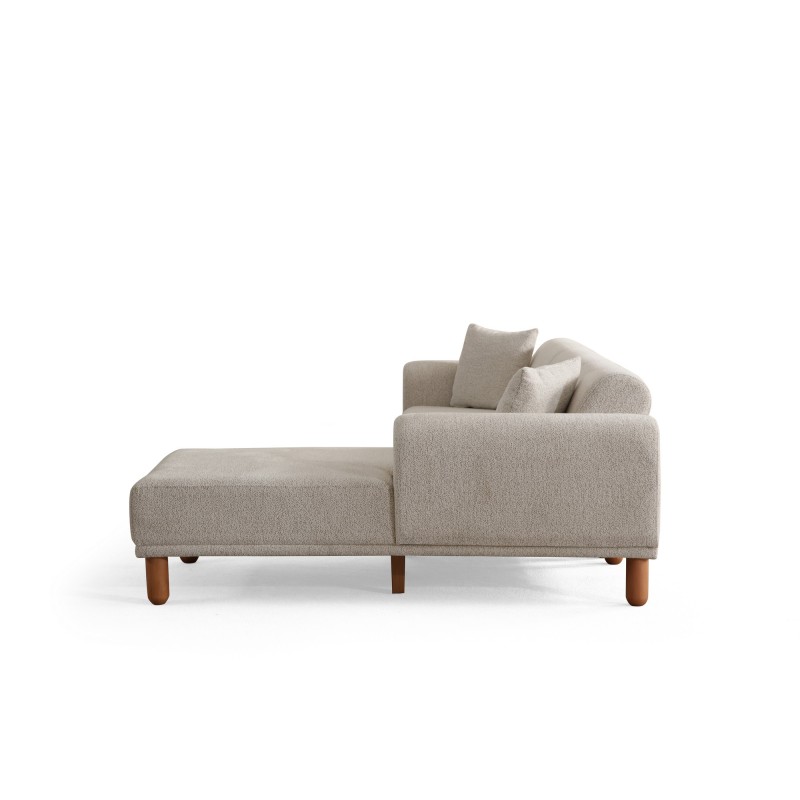 Corner Sofa-Bed Lyke Right - Cream Cream