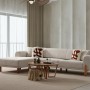 Corner Sofa-Bed Lyke Left - Cream Cream