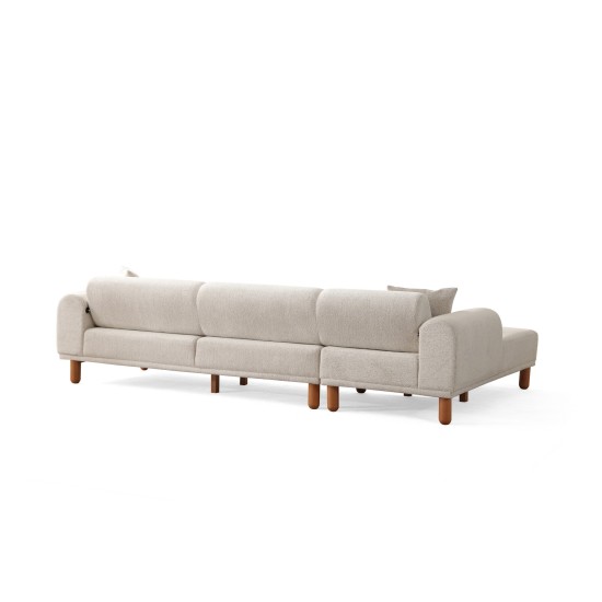 Corner Sofa-Bed Lyke Left - Cream Cream Corner Sofa-Bed Lyke Left - Cream Cream