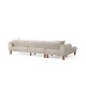Corner Sofa-Bed Lyke Left - Cream Cream Corner Sofa-Bed Lyke Left - Cream Cream