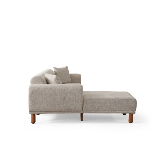 Corner Sofa-Bed Lyke Left - Cream Cream Corner Sofa-Bed Lyke Left - Cream Cream