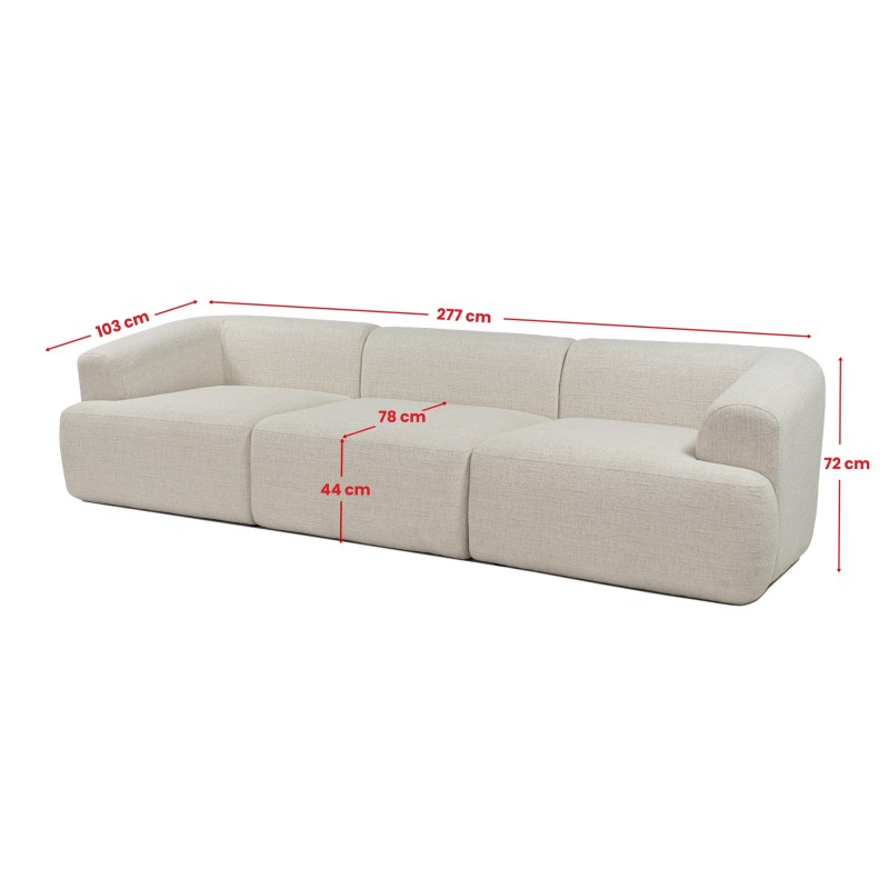 3-Seat Sofa Sofia 3 - White White