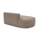 Corner Sofa Mora (X-Oval-L1-O1-O1-R1) Light Brown