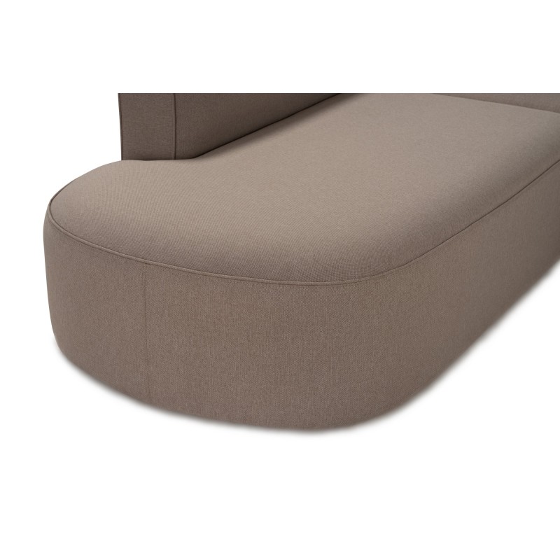 Corner Sofa Mora (X-Oval-L1-O1-O1-R1) Light Brown