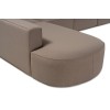 Corner Sofa Mora (X-Oval-L1-O1-O1-R1) Light Brown