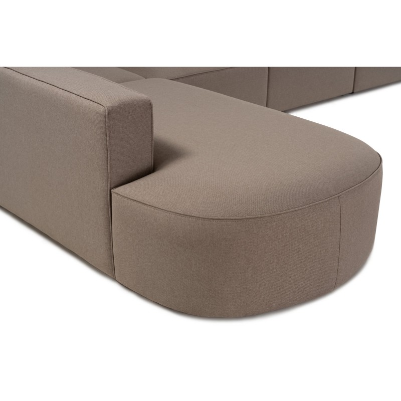 Corner Sofa Mora (X-Oval-L1-O1-O1-R1) Light Brown
