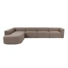 Corner Sofa Mora (X-Oval-L1-O1-O1-R1) Light Brown
