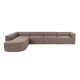Corner Sofa Mora (X-Oval-L1-O1-O1-R1) Light Brown