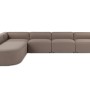 Corner Sofa Mora (X-Oval-L1-O1-O1-R1) Light Brown