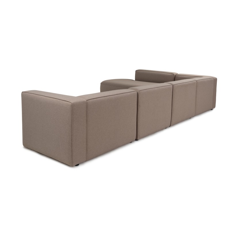 Corner Sofa Mora (X-Oval-L1-O1-O1-R1) Light Brown