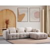 Corner Sofa Amaris 3 Seater With Pouffe - Beige Beige