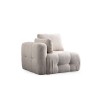 Corner Sofa Amaris 3 Seater With Pouffe - Beige Beige