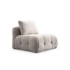 Corner Sofa Amaris 3 Seater With Pouffe - Beige Beige