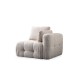 Corner Sofa Amaris 3 Seater With Pouffe - Beige Beige
